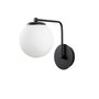 Opviq Daisy-147-A Lámpara de pared negra con tapa de cristal